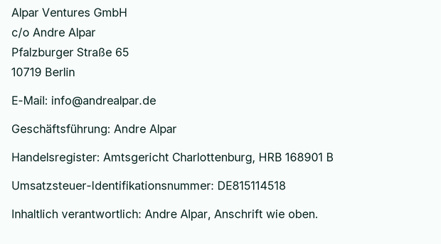 Impressum Daten